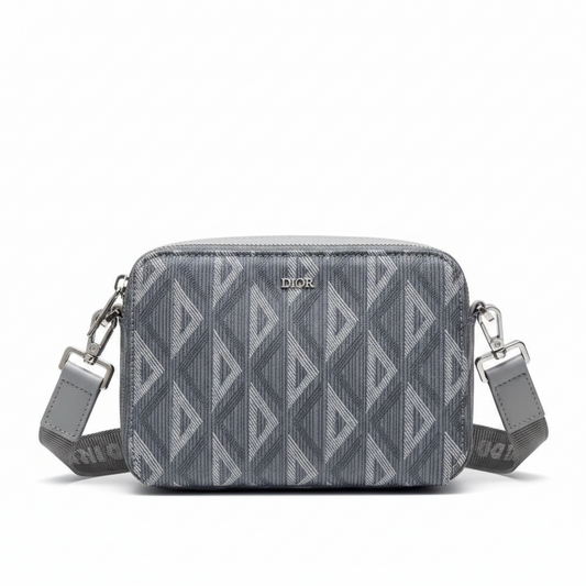 Dior CD Diamond Zipped Pouch with Strap