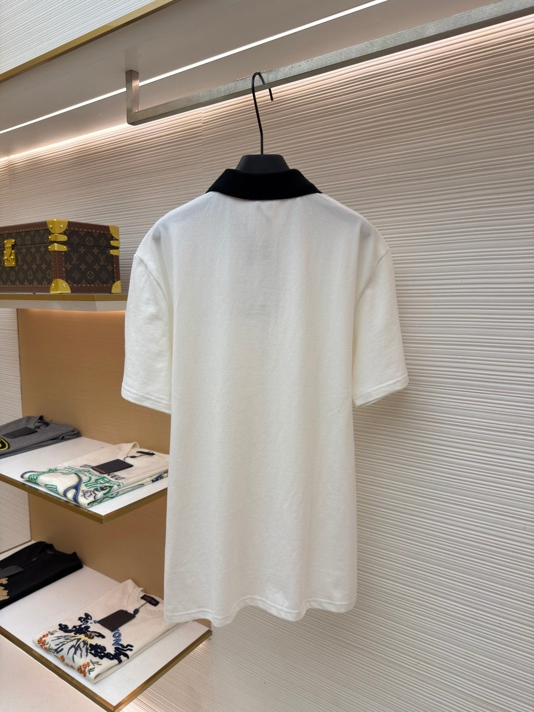 Moncler Embroidered Logo Piquet Polo T-Shirt "White"