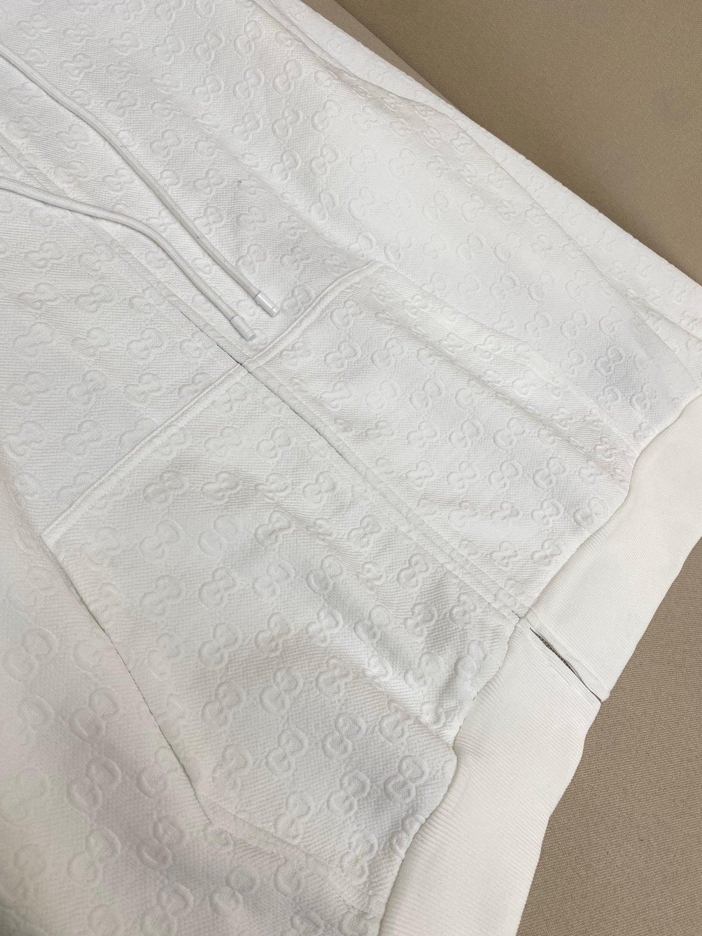 Gucci Embossed GG Technical Jersey Zip Jacket "White"