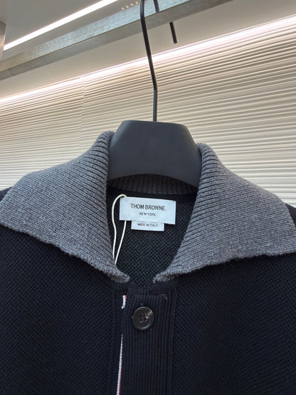 Thom Browne Merino Wool 4-Bar Work Jacket "Black"