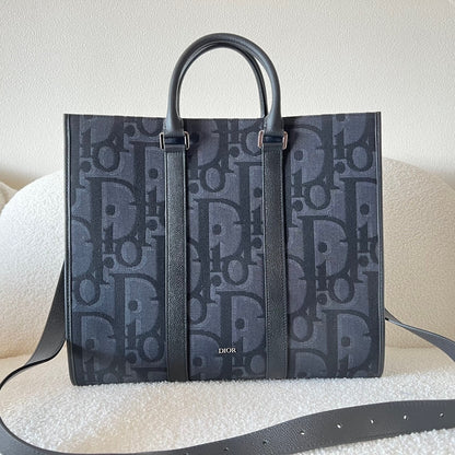 Dior Oblique Jacquard East-West Tote Bag