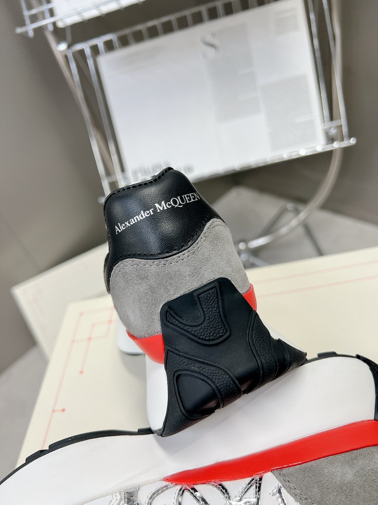 Alexander McQueen Sprint Runner "White-Grey-Red"