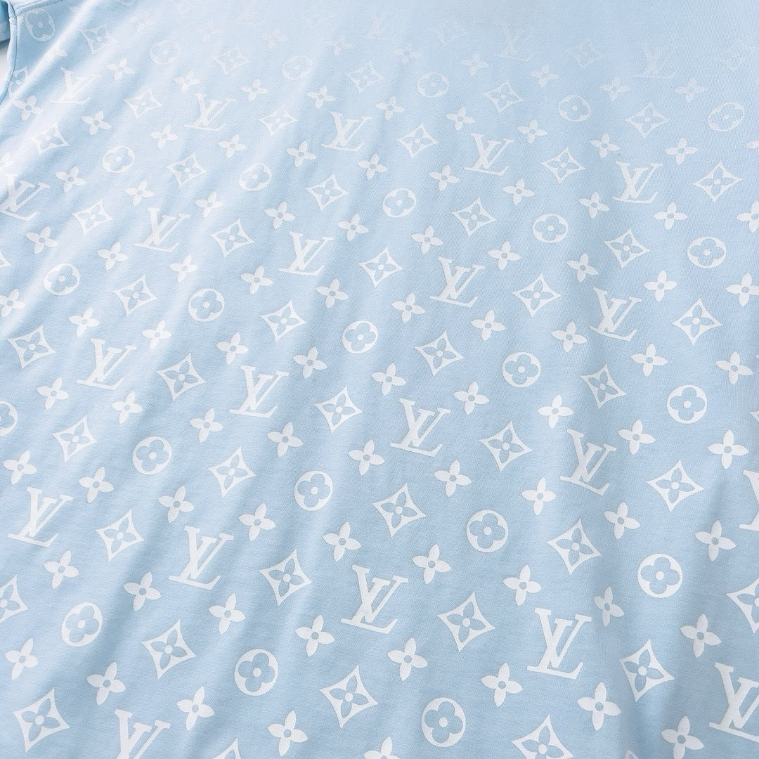 Louis Vuitton Gradient Monogram T-Shirt "Baby Blue-White"