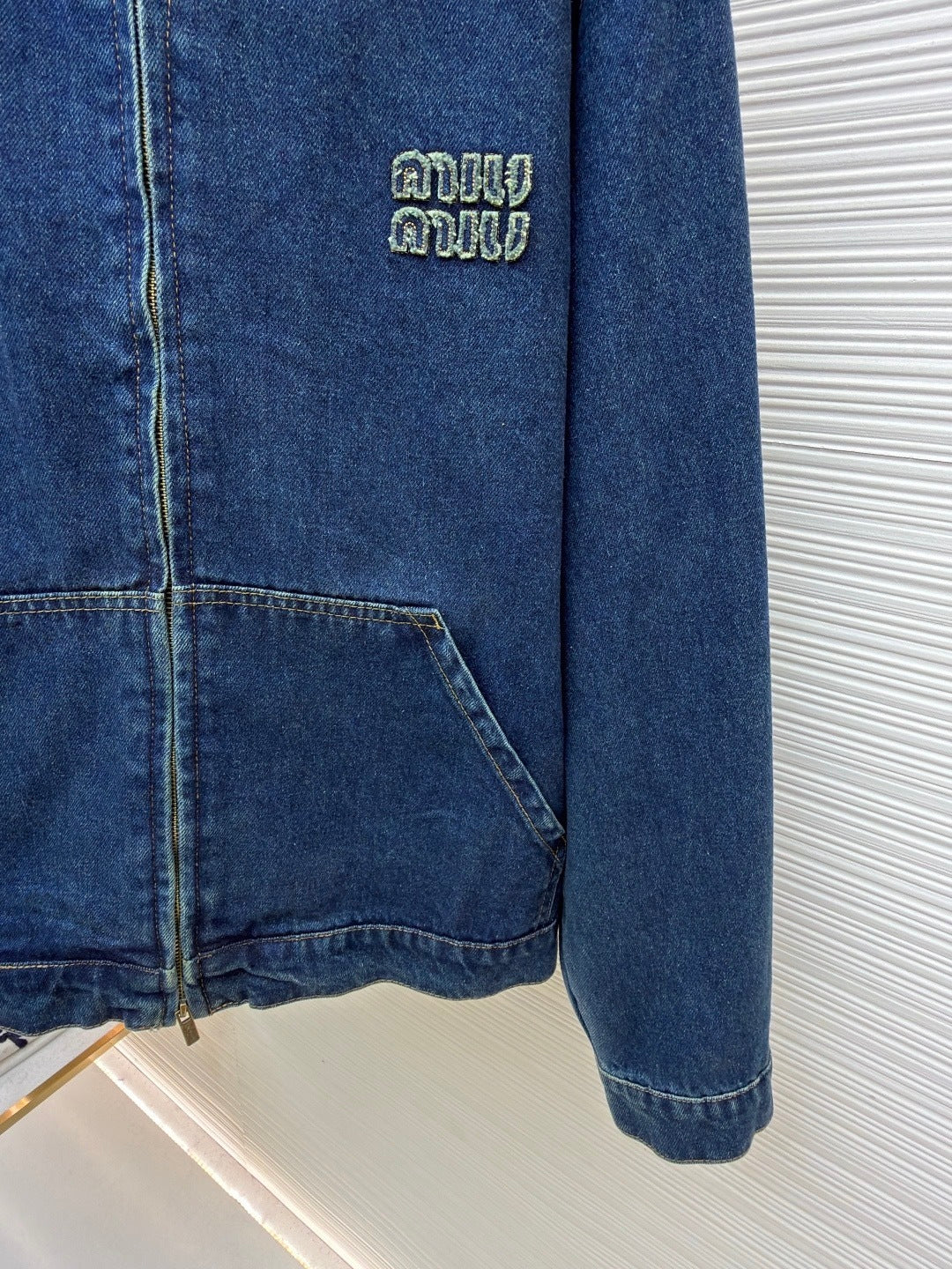 Miu Miu Denim Hoodie Jacket