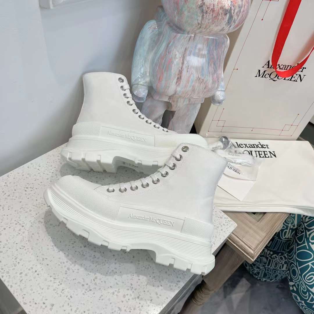 Alexander McQueen Canvas Tread Slick "White"