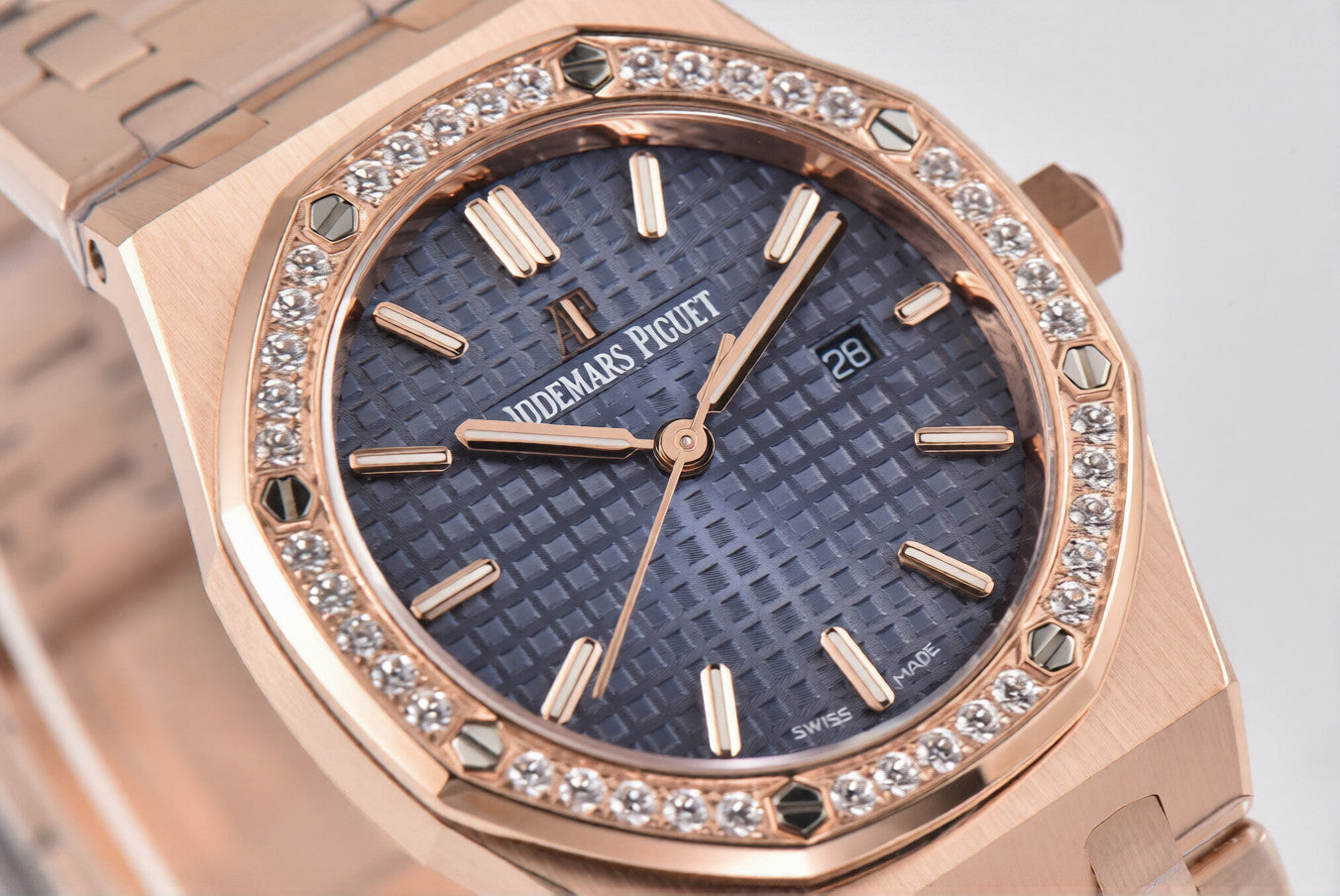 Audemars Piguet Royal Oak 33mm Rose Gold Blue Dial