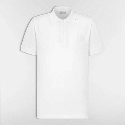 Dior CD Icon Polo Shirt "White Cotton Piqué"