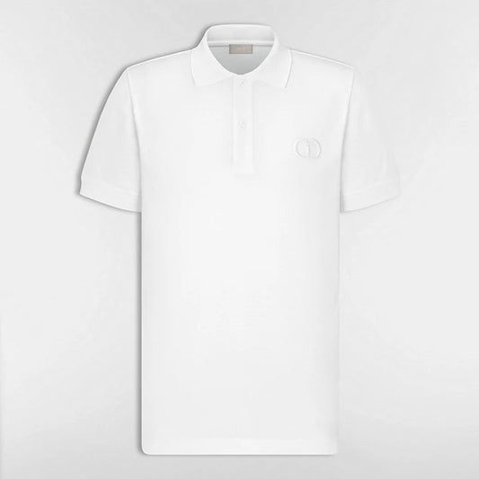 Dior CD Icon Polo Shirt "White Cotton Piqué"