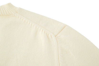 Prada Embroidered Logo Sweater "Cream"