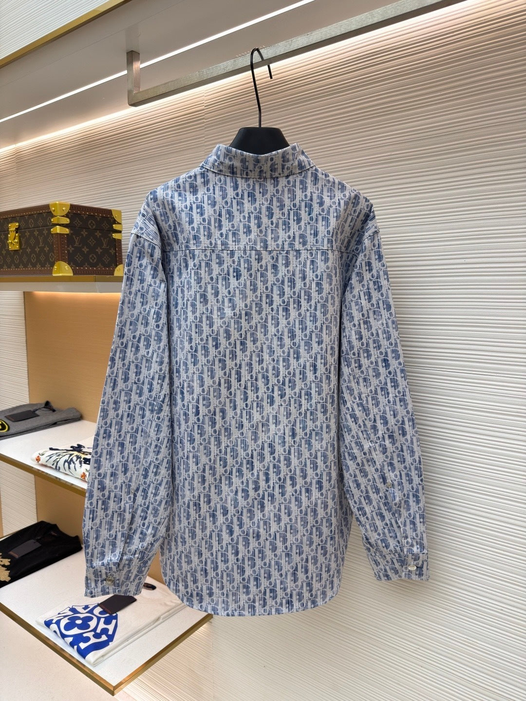 Dior Overshirt "Blue and White Dior Oblique Kasuri Cotton Denim"