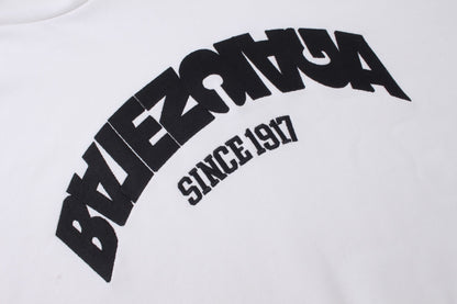 Balenciaga Round Backflip Hoodie "White-Black"