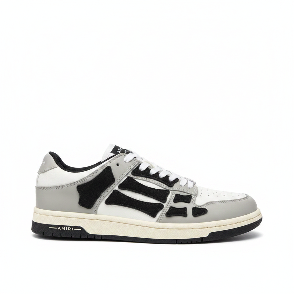 Amiri Skel Top Low "White-Grey-Black"