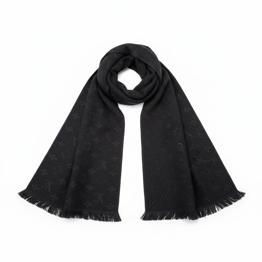 Louis Vuitton Monogram Classic Scarf "Black"
