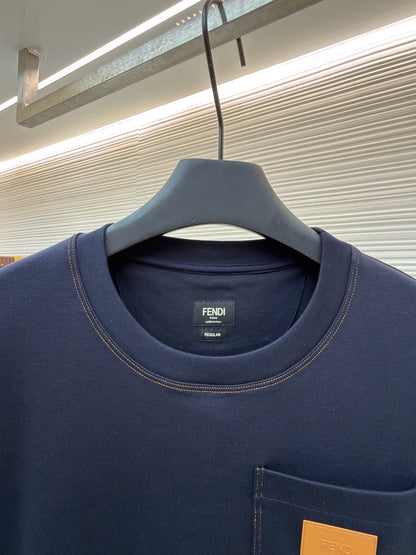 Fendi Cotton T-shirt "Dark Blue"
