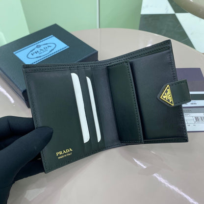 Prada Small Saffiano and Smooth Leather Wallet