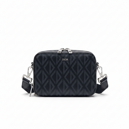 Dior CD Diamond Zipped Pouch with Strap