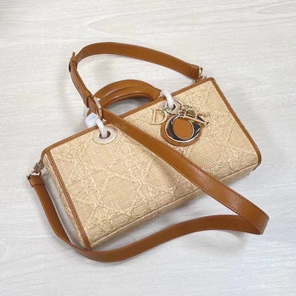 Dior Medium Lady D-Joy Bag "Natural Macrocannage Raffia"