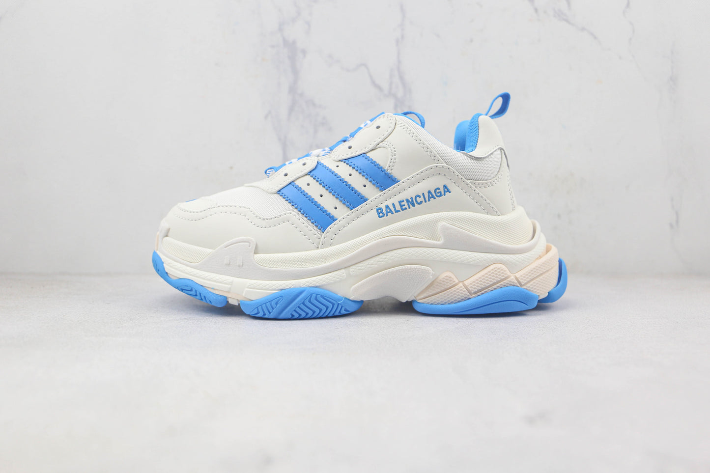 Balenciaga x Adidas Triple S "White-Blue"