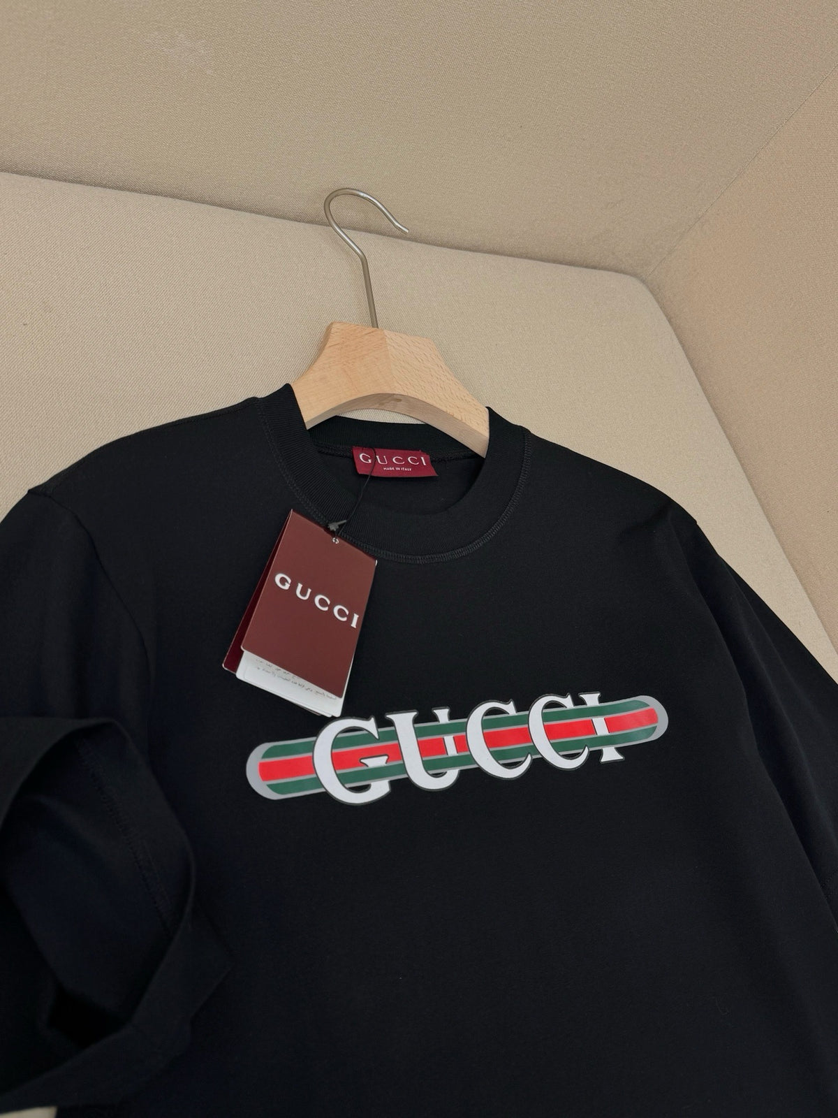 Gucci Printed Cotton T-Shirt "Black"