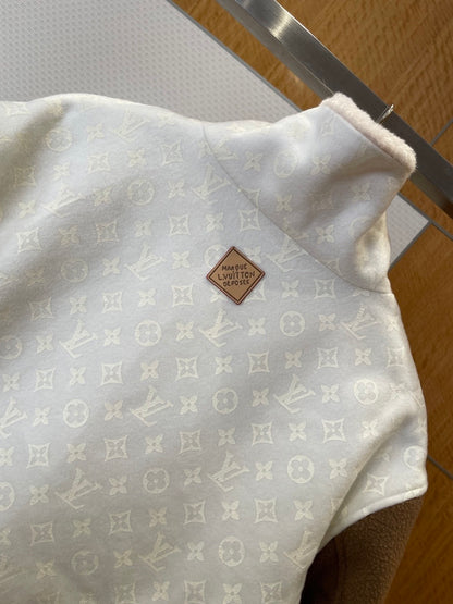 Louis Vuitton Monogram Blouson With Shearling Collar "Beige"