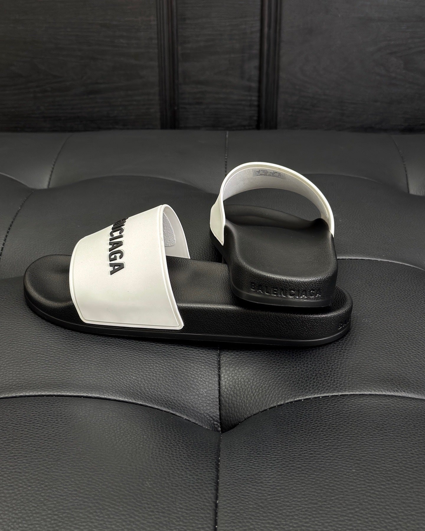 Balenciaga Pool Slide "Black-White"