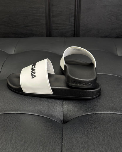 Balenciaga Pool Slide "Black-White"