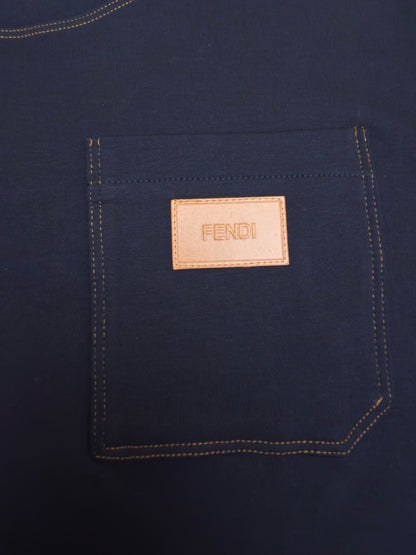 Fendi Cotton T-shirt "Dark Blue"