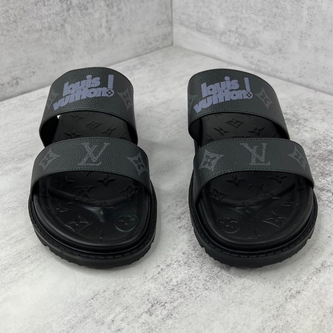Louis Vuitton Slides "Black-Grey"