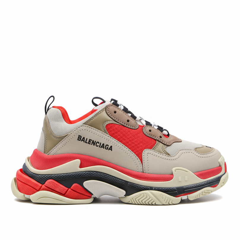 Balenciaga Triple S "Grey-Red"