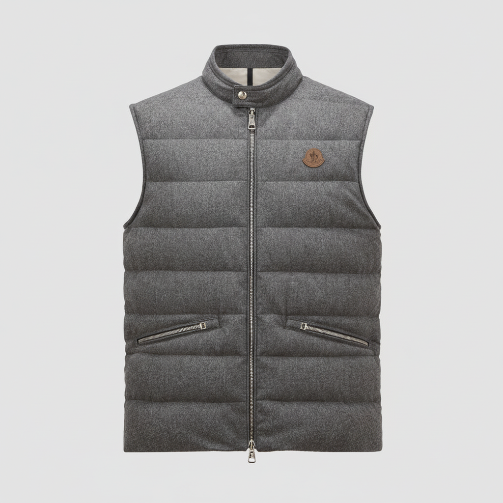 Moncler Gallienne Cashmere Down Vest "Grey"