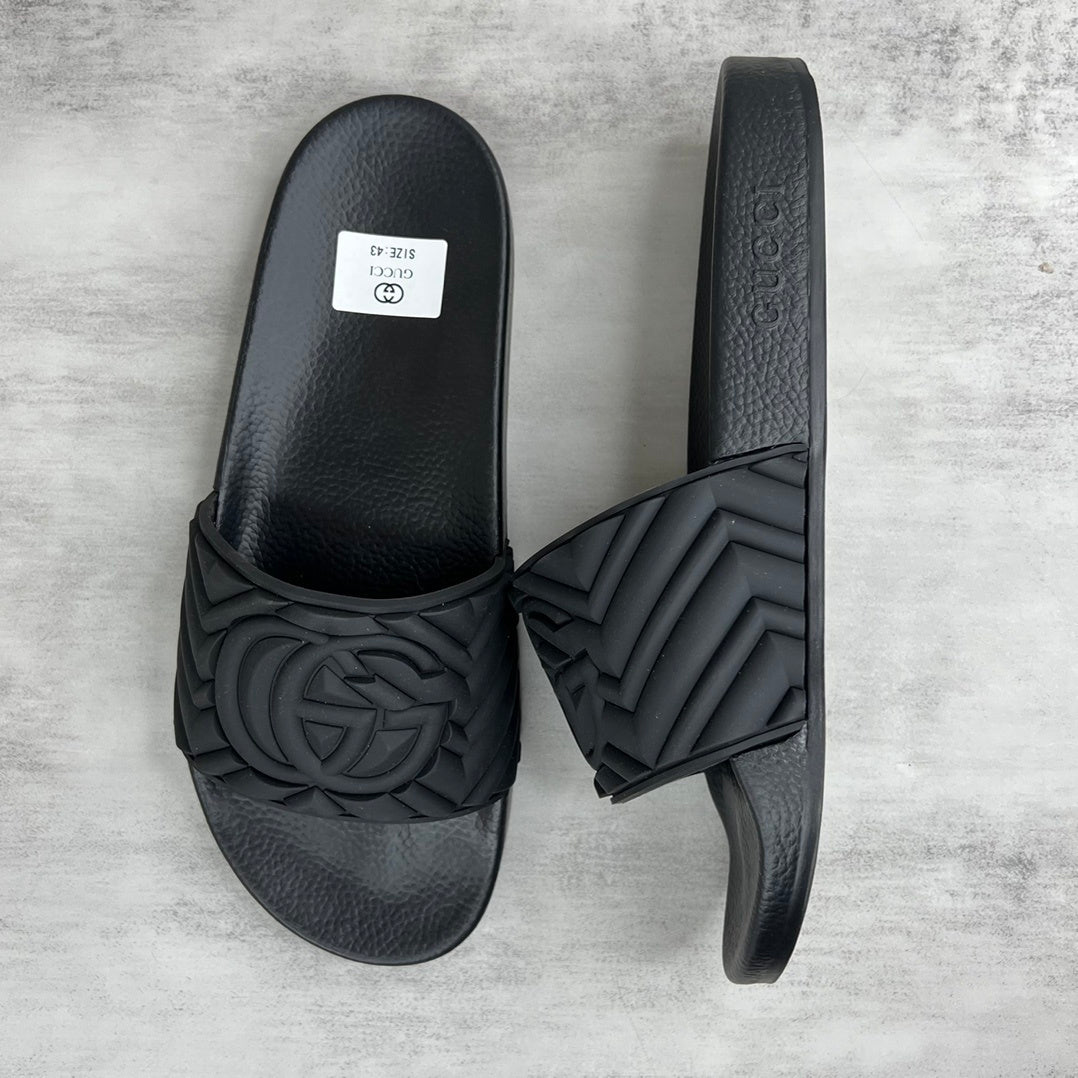 Gucci Matelasse Slides "Black"