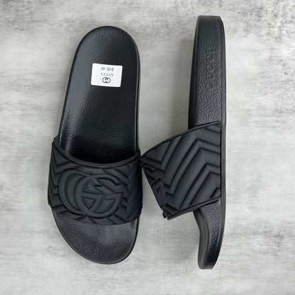 Gucci Matelasse Slides "Black"