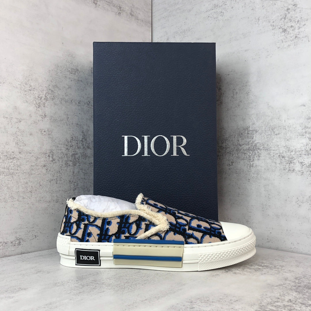 Dior B23 Slip-On "Beige-Blue-Black"