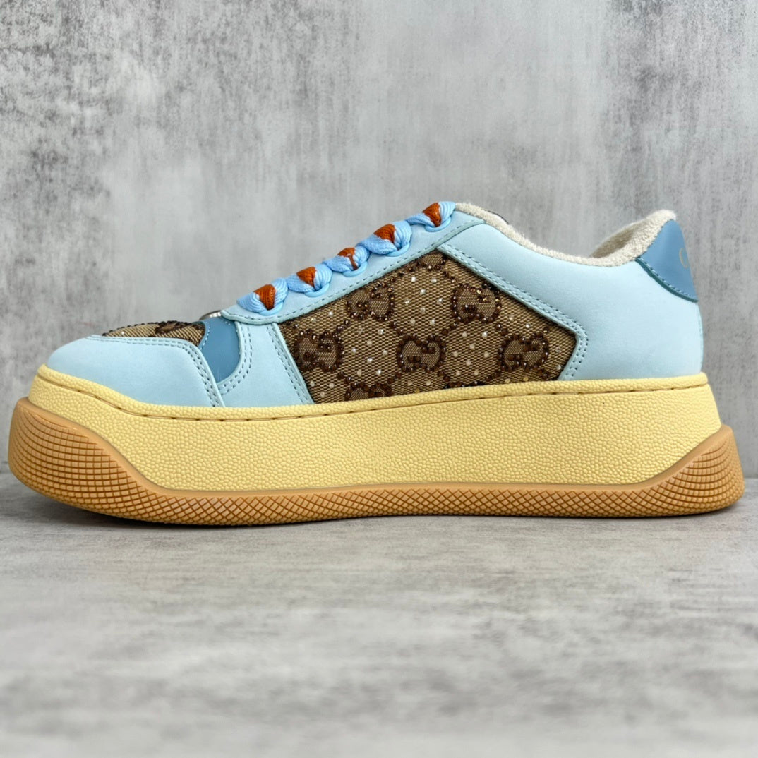 Gucci Screener Double "Blue-Beige Monogram"