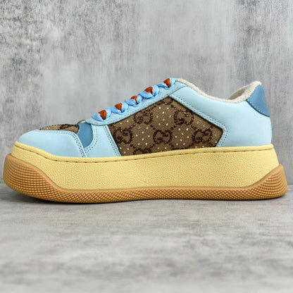 Gucci Screener Double "Blue-Beige Monogram"