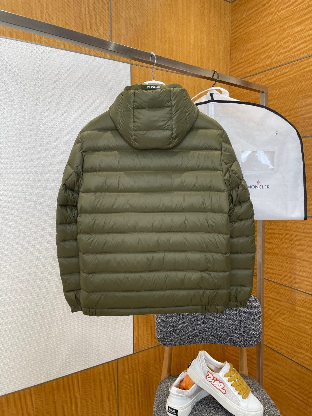 Moncler Galion Hooded Short Down Jacket "Olive Green"
