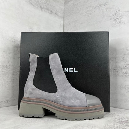 Chanel Chelsea Boots "Grey-Black"