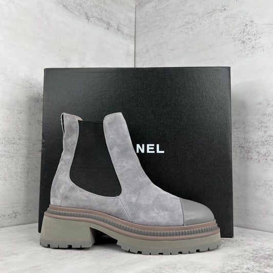 Chanel Chelsea Boots "Grey-Black"