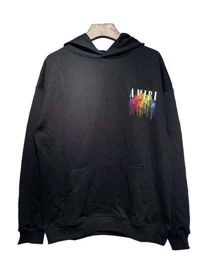 Amiri Paint Drip Logo Hoodie "Black"