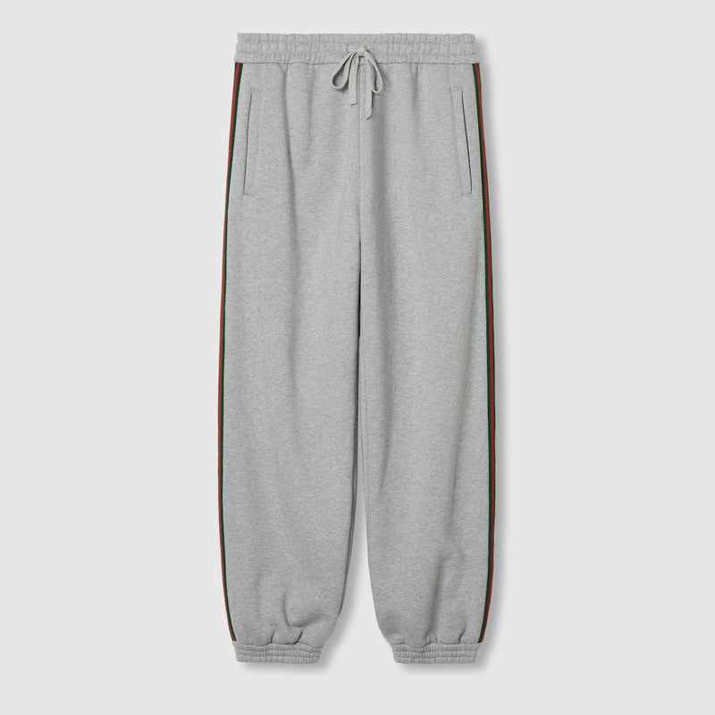 Gucci Cotton Jersey Jogging Pant "Grey"