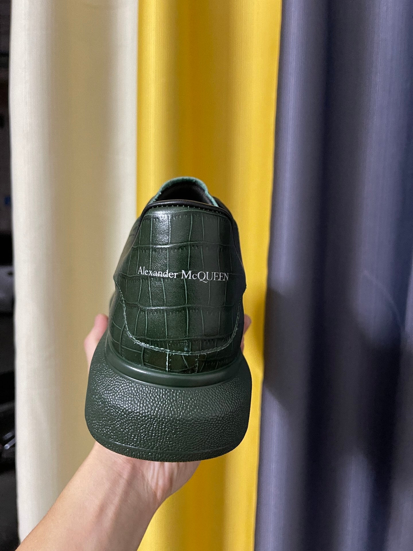 Alexander McQueen Oversized "Deep Green Croc"