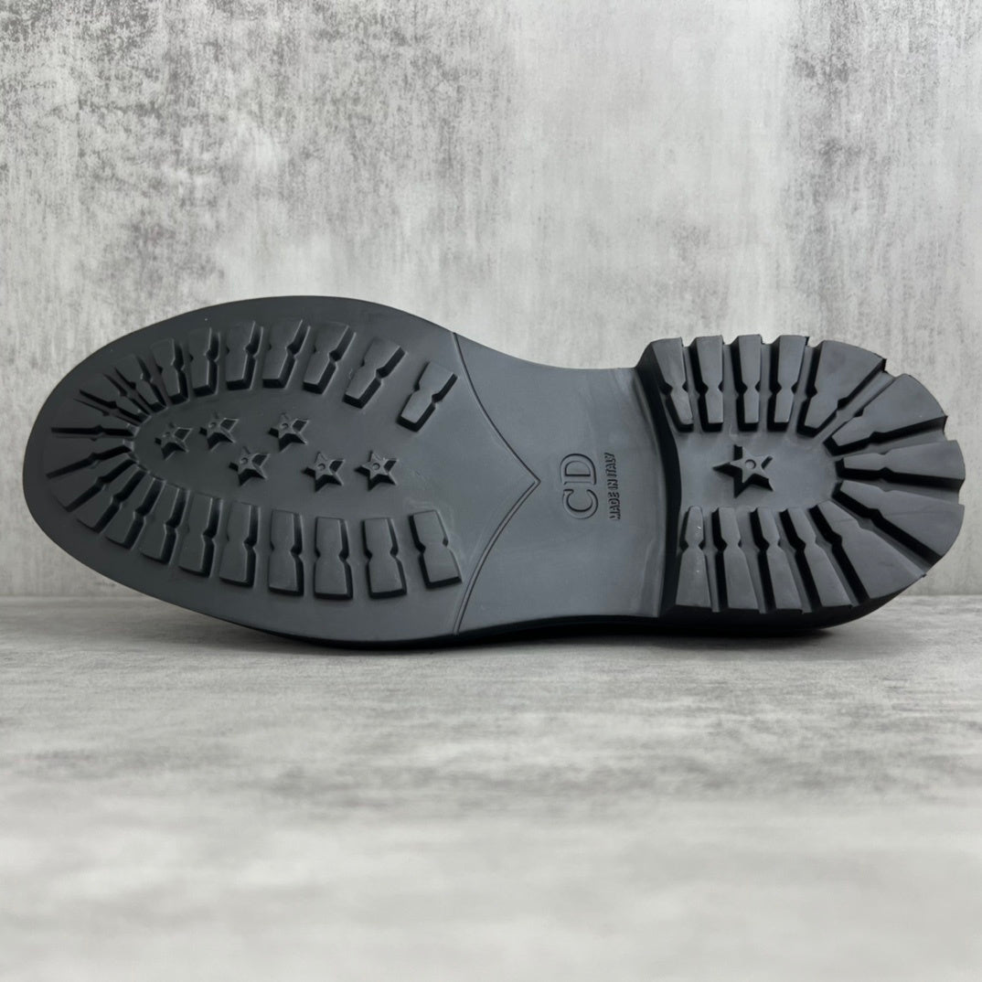 Dior Leather Loafers "Black-Gold"