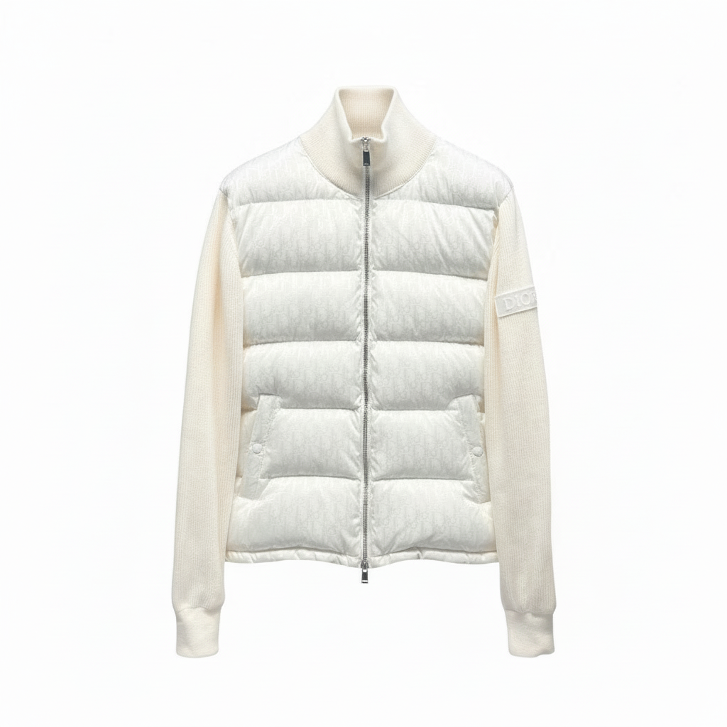 Dior Oblique Jacket Virgin Wool Knit "White"