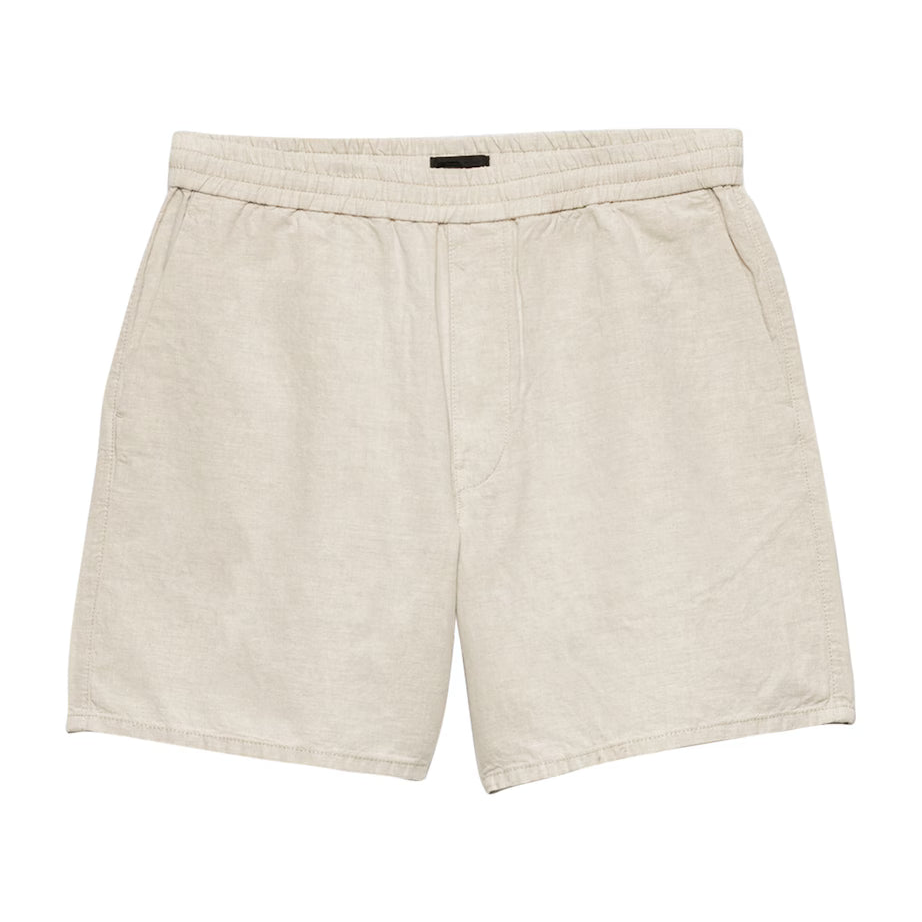 Prada Cotton-Linen Chambray Shorts "Neutral"