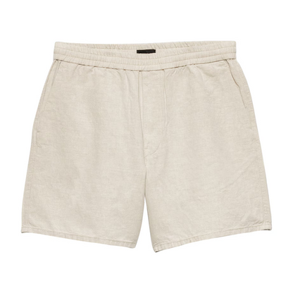 Prada Cotton-Linen Chambray Shorts "Neutral"