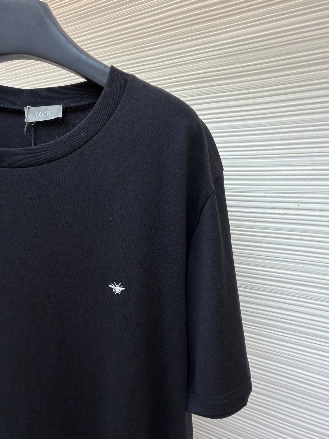 Dior Bee Embroidered T-shirt "Black Cotton Jersey"
