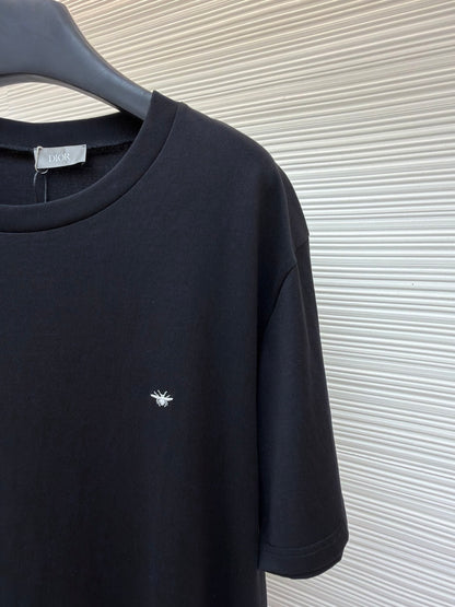 Dior Bee Embroidered T-shirt "Black Cotton Jersey"