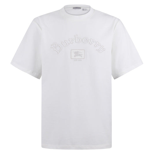 Burberry Gothic Logo Cotton T-Shirt "White"