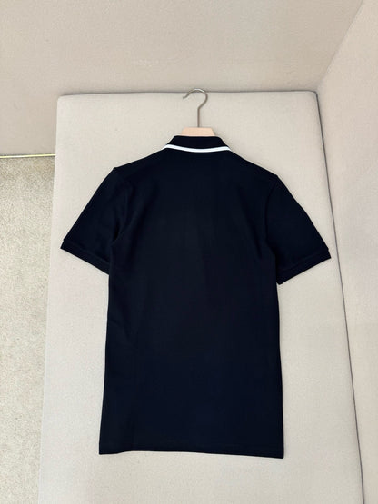 Gucci Cotton Piquet Polo T-Shirt with Embroidery "Black"