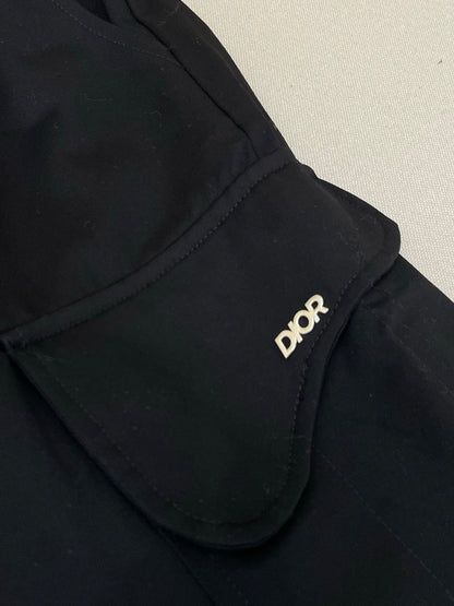 Dior Cargo Pants with Saddle Pocket "Black Blended Cotton Twill"